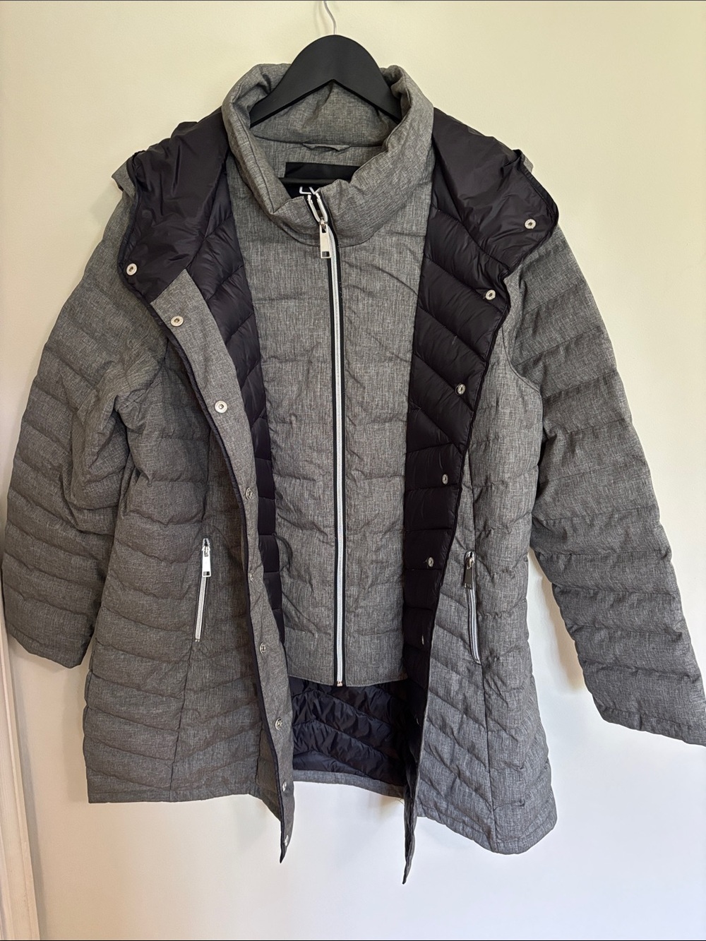 Plus-size Grey Down filled winter parka (Livik Brand)